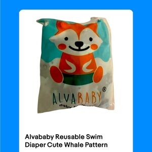 Alvababy Reusable Swim Diaper Cute Whale Pattern Baby Swimming Trunks